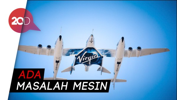 Detik-detik Uji Coba Perdana Virgin Galatic yang Gagal Terbang
