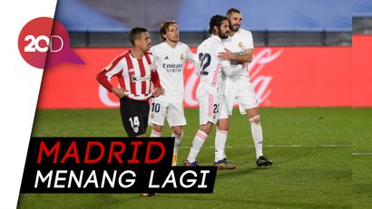 Benzema Brace, Madrid Menang 3-1 Lawan Bilbao