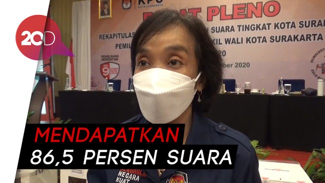 Rekapitulasi KPU: Gibran Menang Pilkada Solo