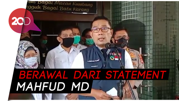 Opini Ridwan Kamil, Mahfud Harus Tanggung Jawab Soal Kerumunan HRS
