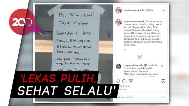 Momen Ustaz Yusuf Mansur Dapat Ucapan Ultah dari Perawat RSPAD