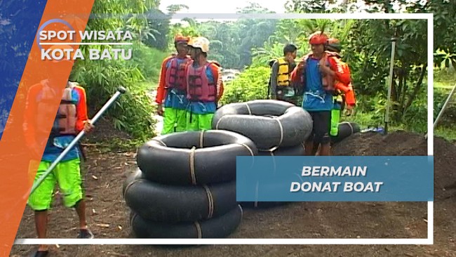 Donat Boat Ride Jeram Sungai Brantas Berbatu Kota Batu Jawa Timur