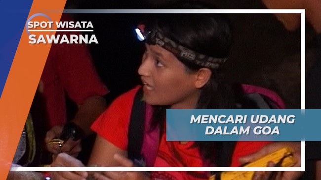 Mencari Udang Dalam Goa, Sawarna