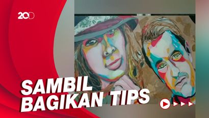 Lihat Proses Melukis dengan Limbah Plastik Ala Edy Suranta