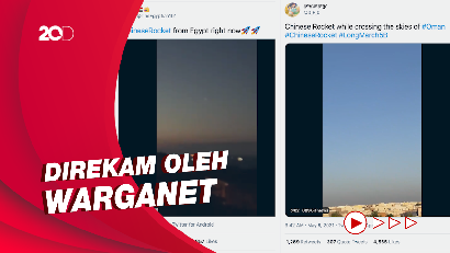 Rekaman Roket China Long march 5B Sebelum Jatuh ke bumi