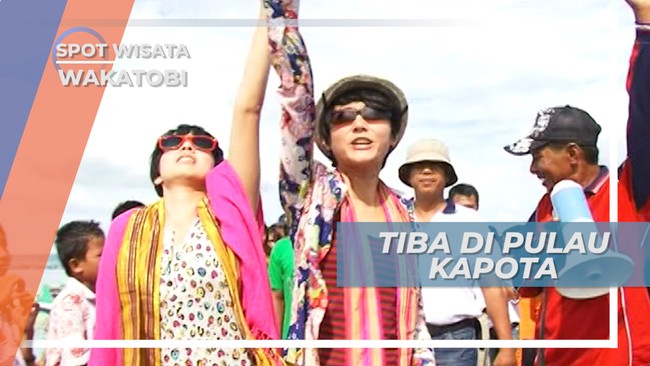 Penyambutan Meriah Ratusan Warga di Pulau Kapota Wakatobi Sulawesi Tenggara