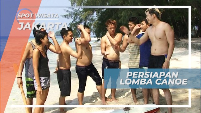 Persiapan Beramain Canoe di Pantai Pulau Semut Kecil, Jakarta
