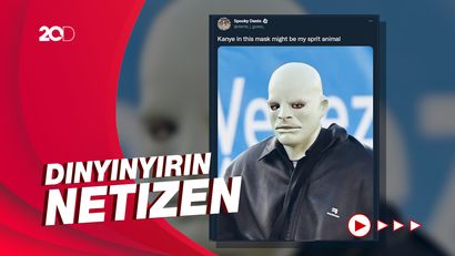 Penampilan Kanye West Pakai Masker Tutupi Wajah Bikin Heboh