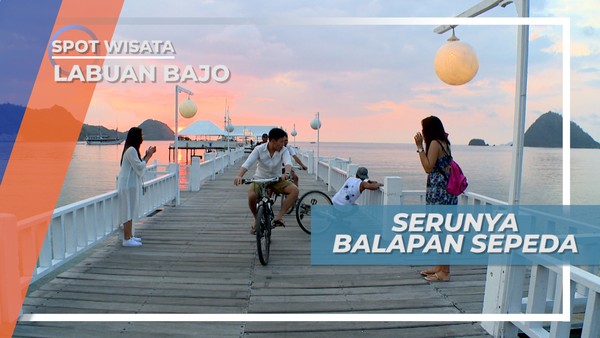 Adu Cepat Balap Sepeda di Dermaga Putih Labuan Bajo