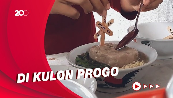 Hiii! Ada Bakso Berbentuk Kuburan dengan Nisan untuk Para Mantan