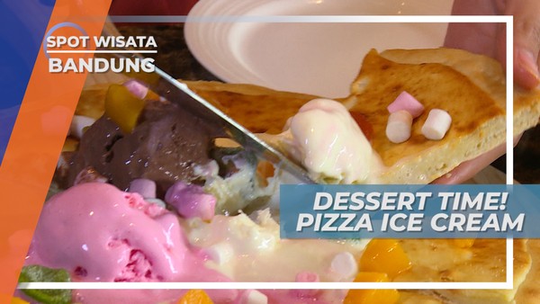 Lezatnya Chees Cake Pizza, Taburan Marshmello dan Es Krim yang Menggugah Selera, Bandung