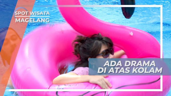 Momen Lucu di Atas Floaties Kolam Renang Villa, Magelang