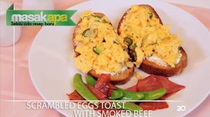 Screamble Egg Toast with Smoked Beef