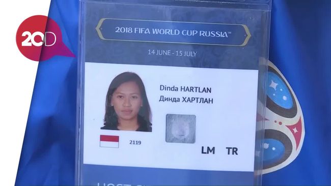 Kartu pengenal milik Dinda pada Piala Dunia 2018 | Sumber: DetikSport