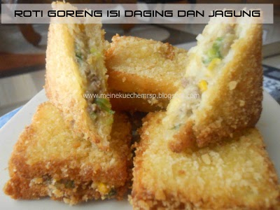 Resep Kue: Roti Goreng Isi Daging dan Jagung