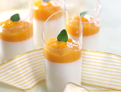 Resep Puding Almond Saus Mangga