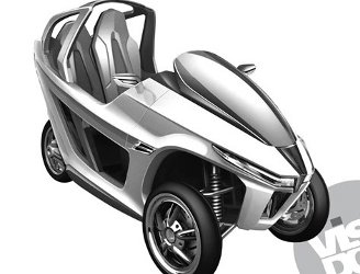 Sketsa Skuter 3 Roda SYM Bocor