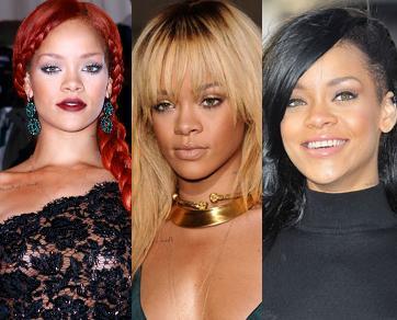 Warna warni Rambut  Rihanna 