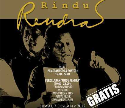 Poster Rendra Yuk, Mengenang Rendra!