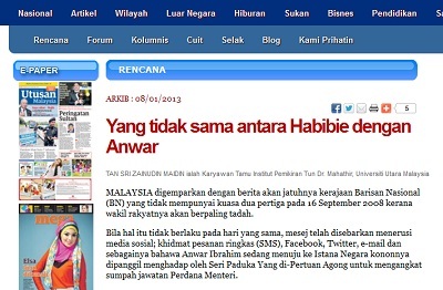 Dulu Menghina Eks Menteri Penerangan Malaysia Kini Memuji Habibie
