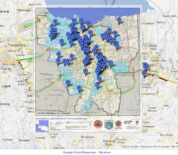 gambar aneh di google maps indonesia Traveling ke Jakarta Silakan Pantau Banjir di Google Maps 