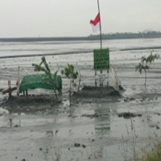 Warga Korban Lapindo Buat Makam ARB Dan ADS Di Atas Lumpur