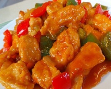 Hidangan Ayam Asam Manis Pedas Yang Nikmat