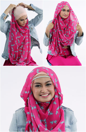 Tutorial Memakai Hijab Pashmina yang Simple untuk Sehari-hari 1 Tutorial Memakai Hijab Pashmina yang Simple untuk Sehari-hari 1