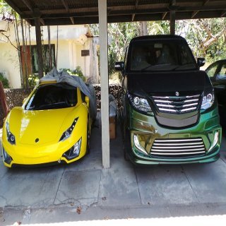 Wow Ini Dia Mobil  Listrik Lamborghini  dan Alphard yang  