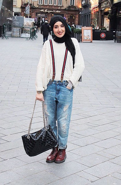  Hijab Style Gaya Stylish si Cantik Imane Asry Hijabers 