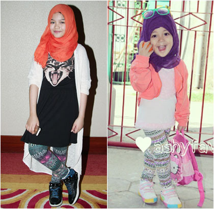 Hijab Style Lucunya Gaya Busana 5 Hijabers Cilik  yang 