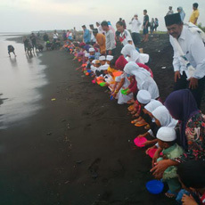 Puluhan Anak Yatim Diajak Melepas Tukik di Pantai Boom ...