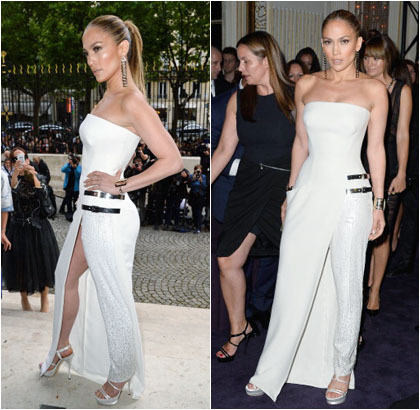 Gaya Unik Jennifer Lopez Pakai Gaun Sekaligus Celana Gaya Unik Jennifer Lopez Pakai Gaun Sekaligus Celana