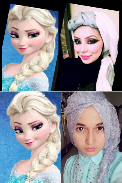 Hijab Style: 5 Hijabers Bergaya Ala Elsa 'Frozen'