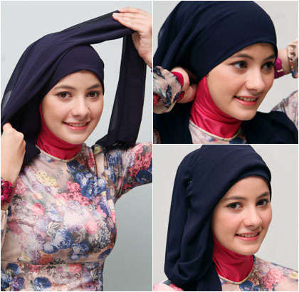 Tutorial Hijab Turban Pakai Scarf Panjang  untuk  ke Pesta  