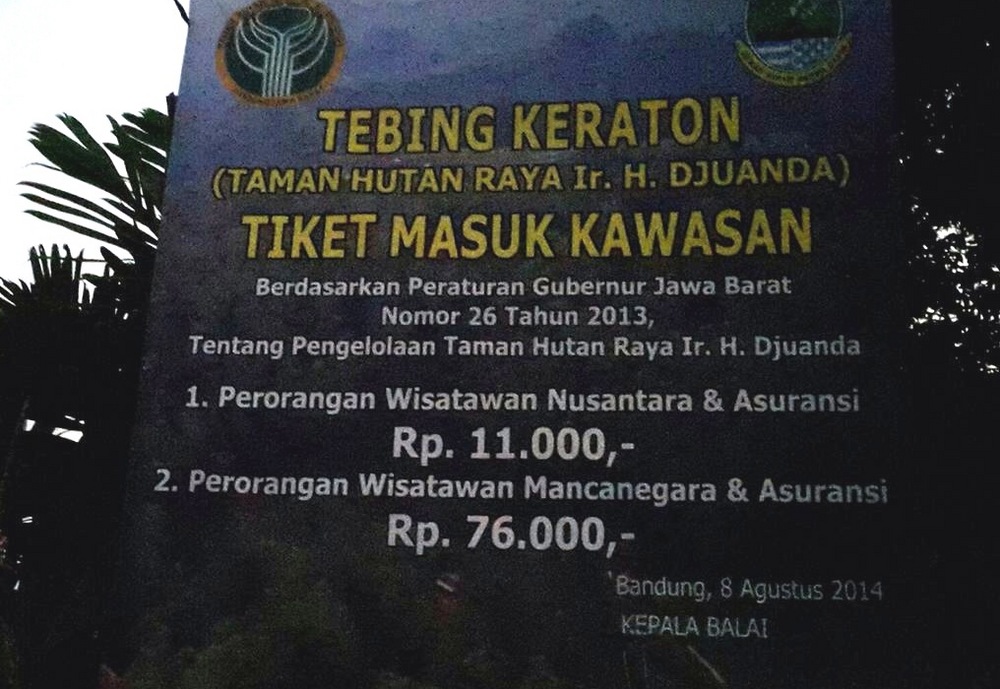 Makin Terkenal Masuk Tebing Keraton Bandung Sekarang Bayar