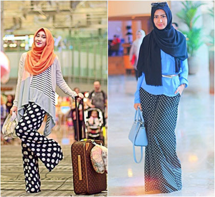  Hijab Style Tips Padu Padan dengan Celana Hingga Rok Polkadot