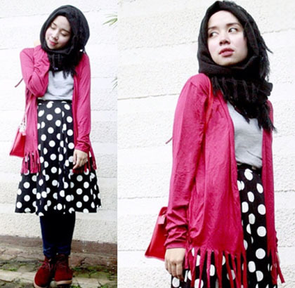 Hijab Style Tips Padu  Padan  dengan  Celana Hingga Rok  