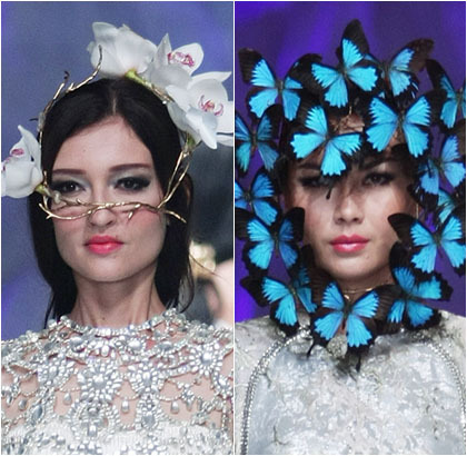 Foto: Headpiece Unik Karya Rinaldy A. Yunardi Untuk Show Didi Budiardjo