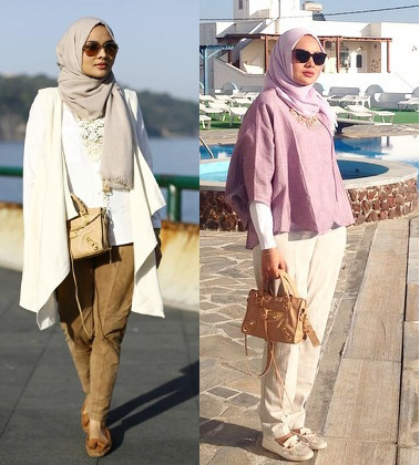  Hijab  Style Gaya Stylish Ria Miranda Saat Liburan ke  