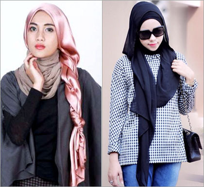 Hijab Style Trik Padu Padan Busana  Motif Gingham Ala  Hijabers 