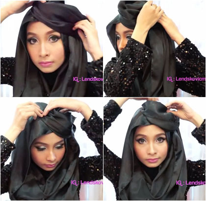 Tutorial Hijab Untuk Tampil Unik Dengan Aksen Ala Topi Pramugari