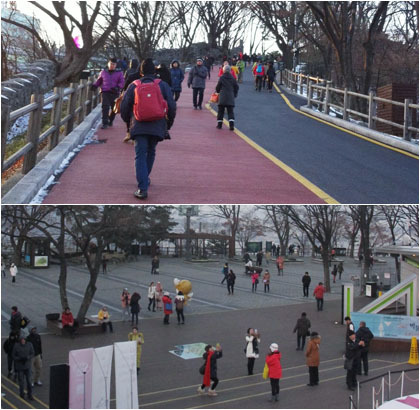 Foto: Indahnya Suasana Matahari Terbenam di Namsan Park 