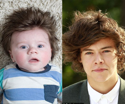 Lucunya Bayi yang Memiliki Rambut  Seperti Harry Styles 