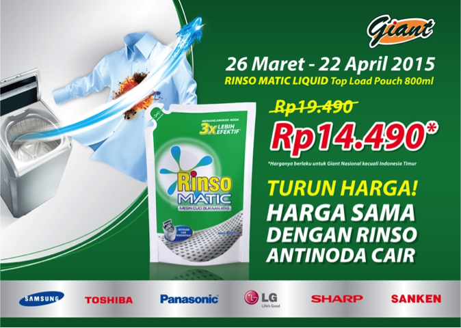 Rinso Matic Top Load Liquid Turun Harga Mencuci Jadi Lebih