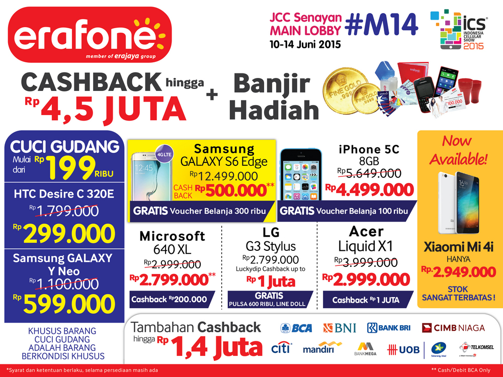 Smartphone harga khusus di Booth Erafone menggoyang ICS 