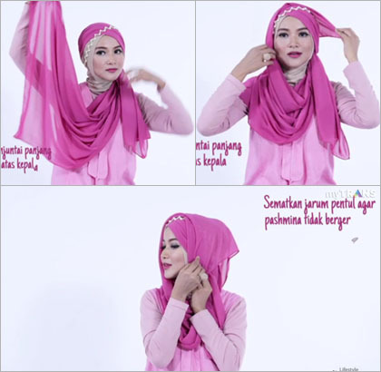 Tutorial Hijab Lebaran 2015 | tutorial hijab dengan headpiece untuk lebaran Tutorial Hijab Lebaran 2015 | tutorial hijab dengan headpiece untuk lebaran