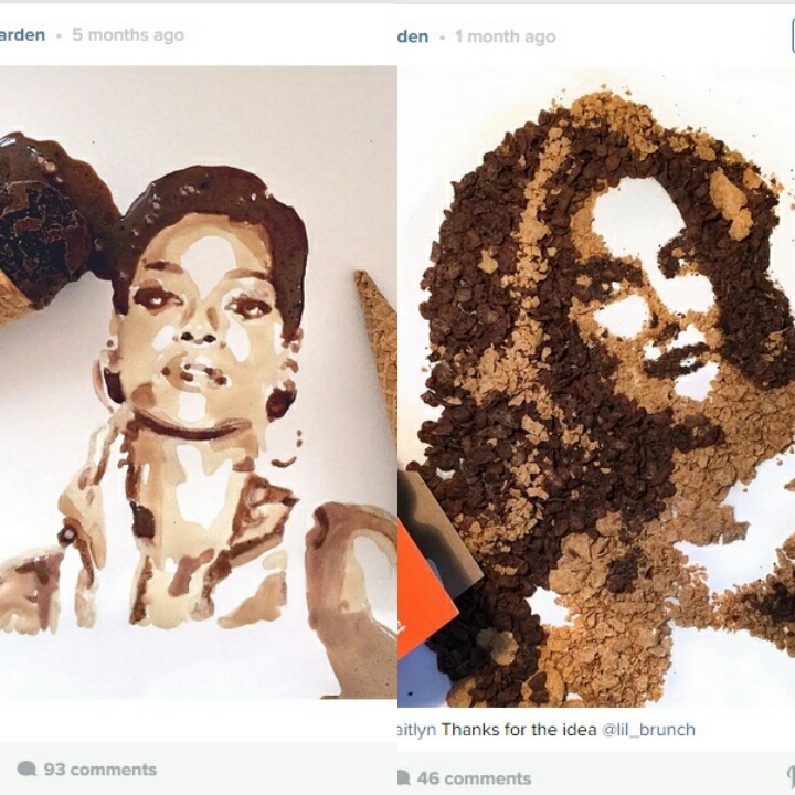 Wajah Rihanna dan Caitlyn Jenner Dilukis dengan Sereal dan Es Krim(00)