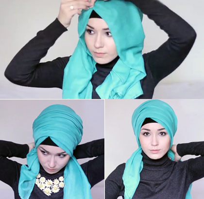 Tutorial Hijab Semi Turban Ala Hijabers Rusia, Nabiilabee