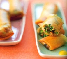 Menyajikan Lumpia & Pangsit Goreng